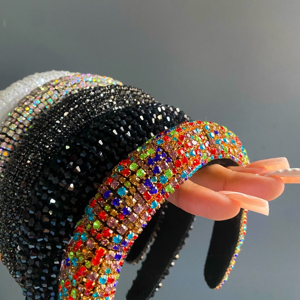 Rhinestone beaded headbands